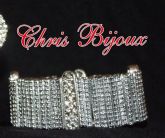 Bracelete Prata com strass