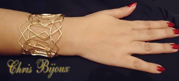 Bracelete Zig Zag Dourado